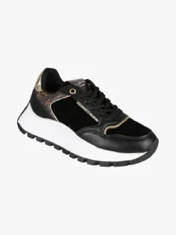 Gian Marco Venturi Sneakers donna stringate con platform - nero