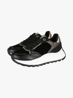 Gian Marco Venturi Sneakers donna stringate con platform - nero