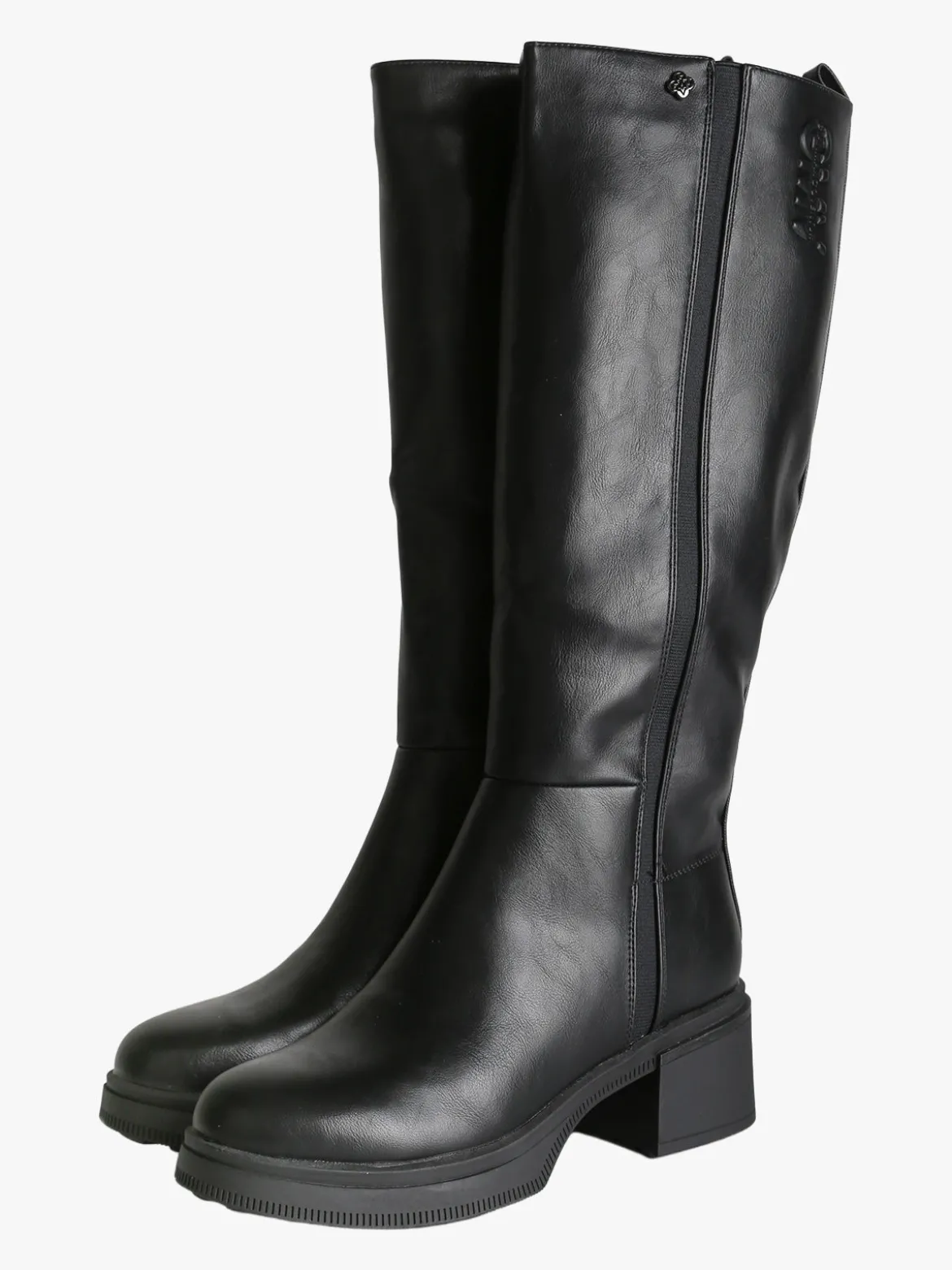 Gian Marco Venturi Stivali donna chunky con zip - nero