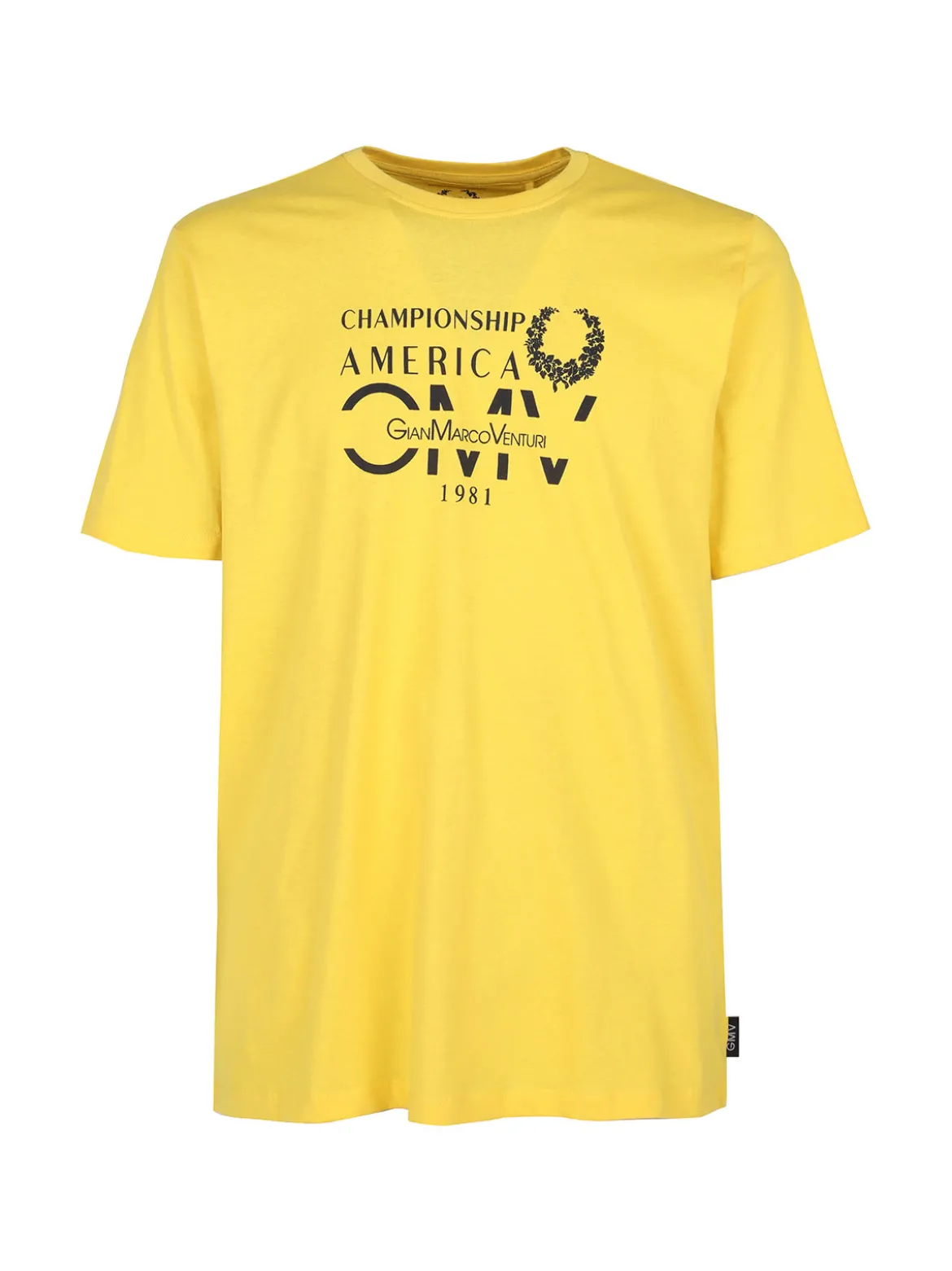 Gian Marco Venturi T-shirt girocollo da uomo in cotone con stampa scritta