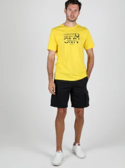 Gian Marco Venturi T-shirt girocollo da uomo in cotone con stampa scritta