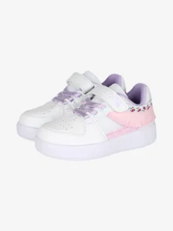 Giardino D'Oro Sneakers da bambina basse con cinturino a strappo - bianco
