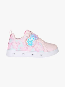 Giardino D'Oro Sneakers da bambina basse con strappo e luci - rosa