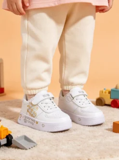 Giardino D'Oro Sneakers da bambina con cinturino a strappo - bianco