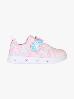 Giardino D'Oro Sneakers da ragazza basse con strappo e luci - rosa