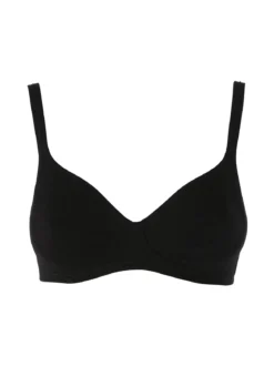 Gios CANNELLA Reggiseno con coppe preformate con rinforzo imbottito in cotone COPPA B - nero