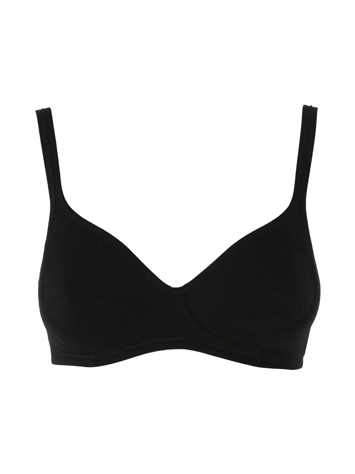 Gios CANNELLA Reggiseno con coppe preformate con rinforzo imbottito in cotone COPPA B - nero