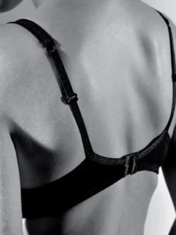 Gios CANNELLA Reggiseno con coppe preformate con rinforzo imbottito in cotone COPPA B - nero