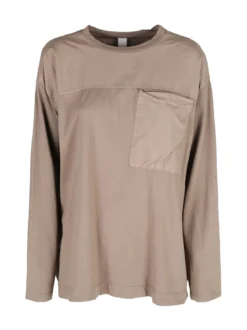 Gioya T-shirt donna oversize a maniche lunghe in cotone