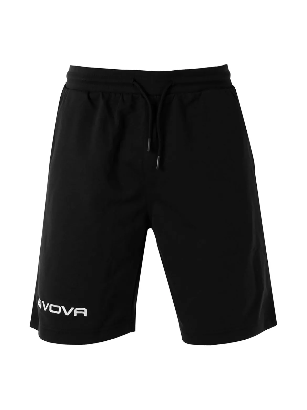Givova Bermuda sportivi da uomo in felpa con coulisse - nero