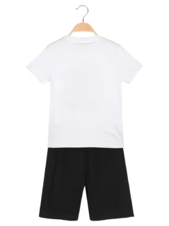 Givova Completo corto da ragazzo in cotone con t-shirt e bermuda - bianco