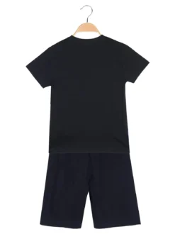Givova Completo corto da ragazzo in cotone 2 pezzi con logo - blu scuro
