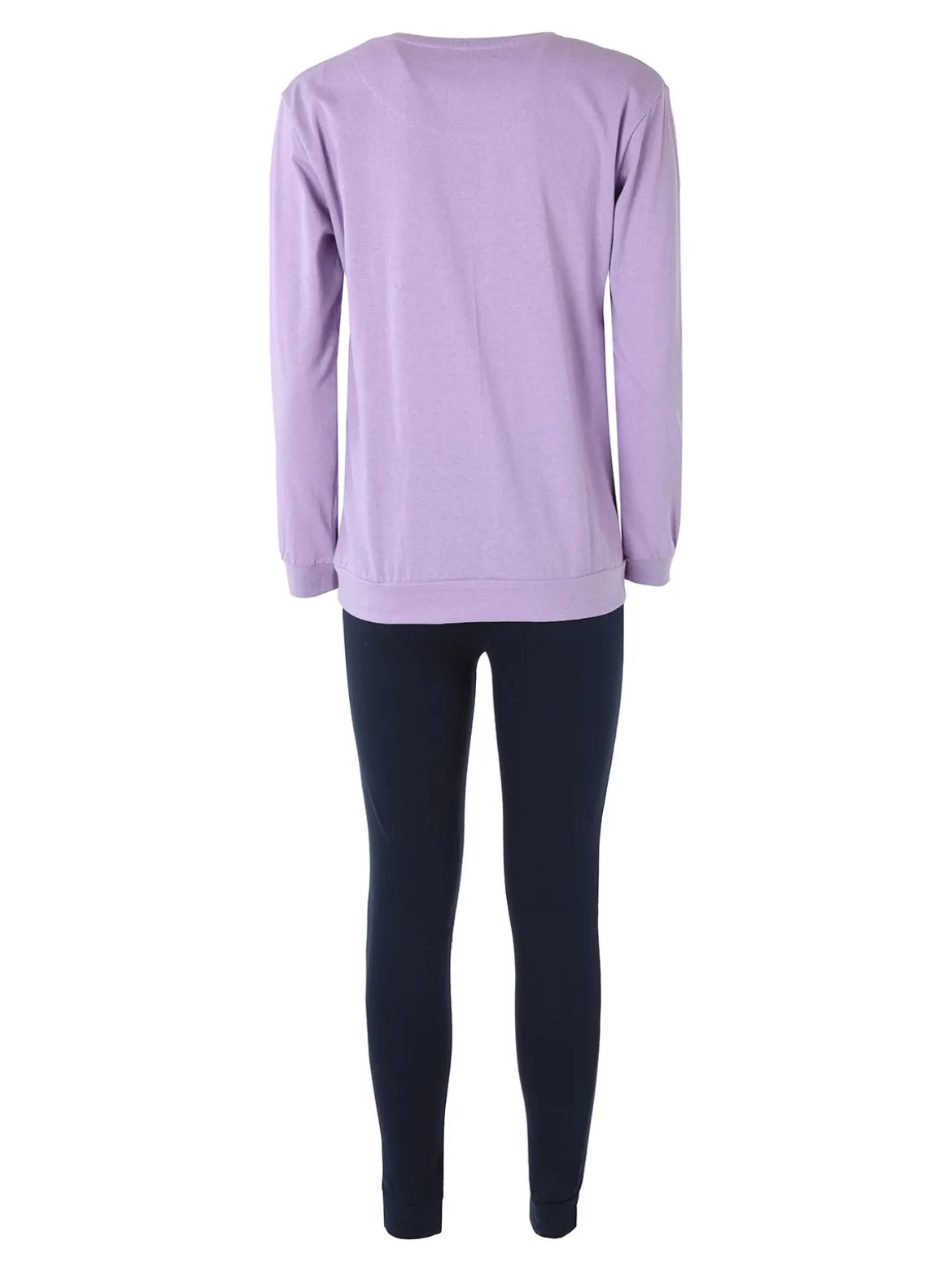 Givova Pigiama lungo da donna in misto cotone jersey - lilla