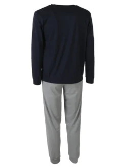 Givova Pigiama uomo in misto cotone interlock con logo - blu scuro