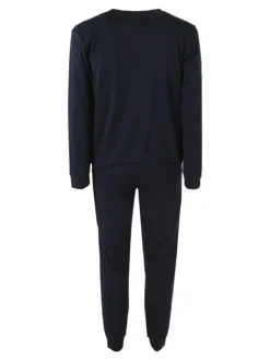 Givova Pigiama uomo in misto cotone interlock con logo - blu scuro