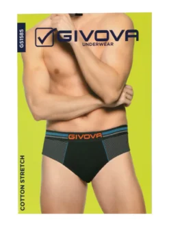 Givova Slip da uomo in cotone bielastico - nero