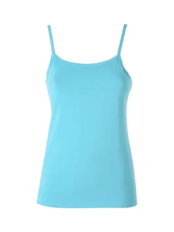 Givova Top donna in cotone bielastico con spalline sottili - turchese