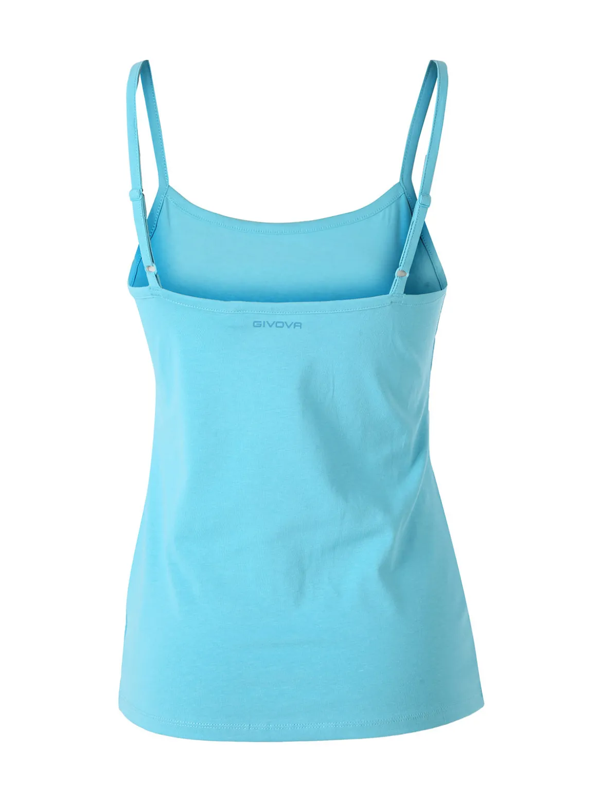 Givova Top donna in cotone bielastico con spalline sottili - turchese
