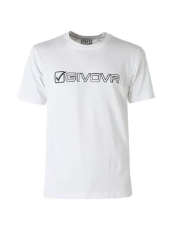 Givova T-shirt da uomo in cotone con logo - bianco