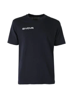 Givova T-shirt girocollo da uomo in cotone - blu scuro
