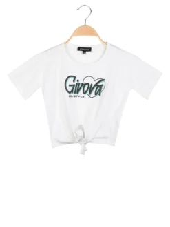 Givova T-shirt manica corta da bambina con nodo
