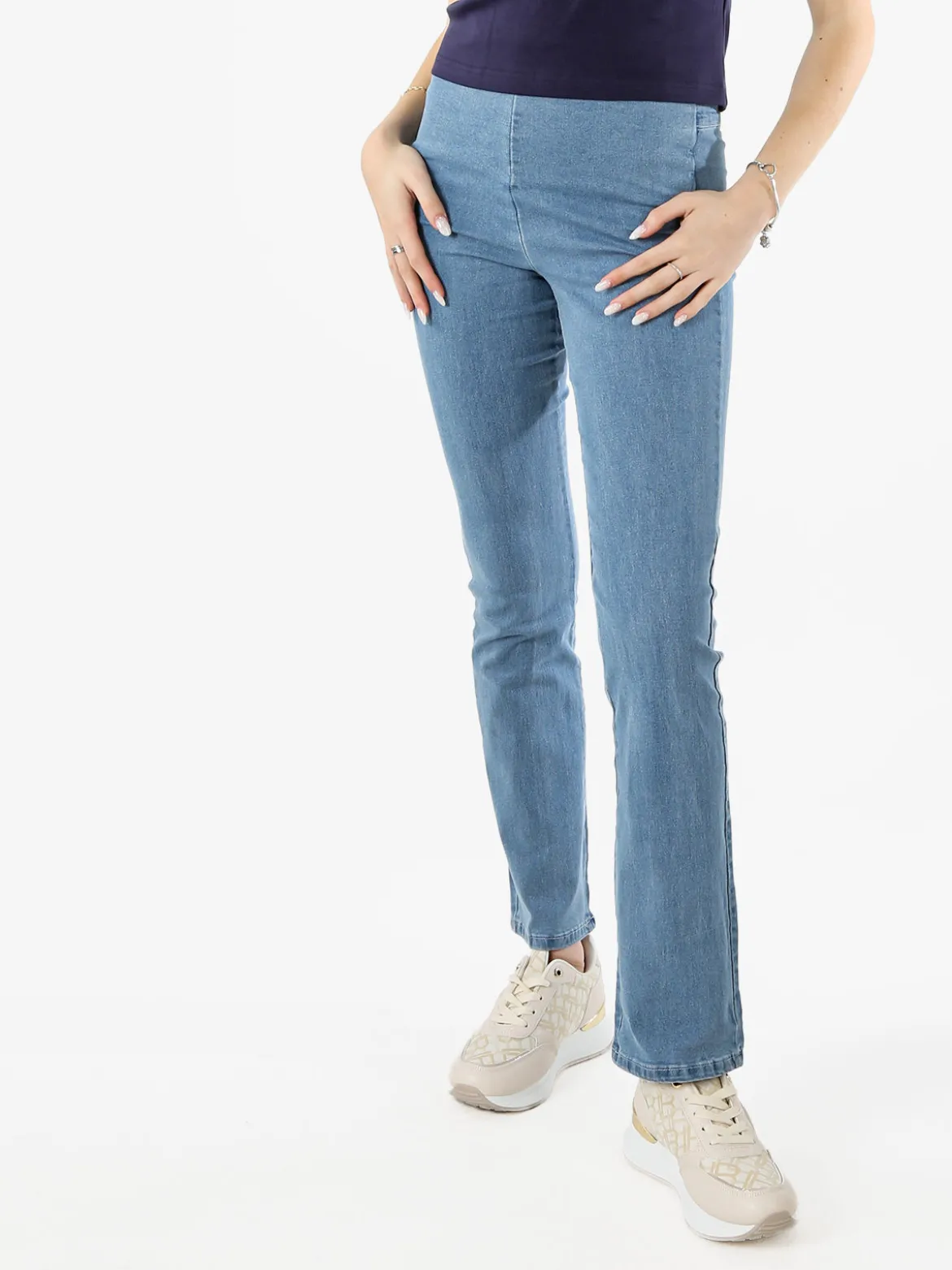 Gladys Jeggings donna elasticizzato a zampa - jeans