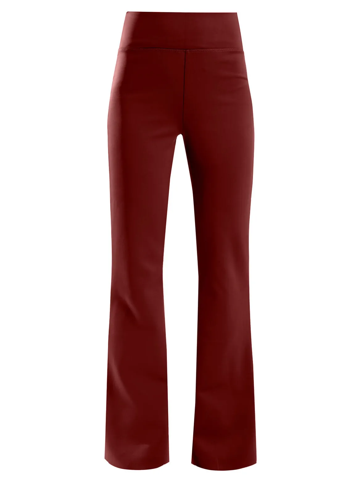 Gladys Leggings donna a gamba larga con finale in taglio vivo - bordeaux