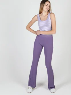 Gladys Leggings donna leggeri con finale a zampa e spacco laterale