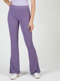 Gladys Leggings donna leggeri con finale a zampa e spacco laterale