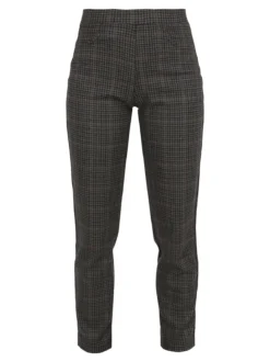 Gladys Leggings donna pied de poule con interno in pile - marrone