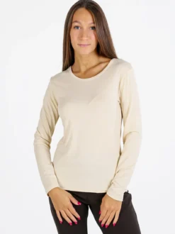Gladys Maglia girocollo da donna termo light - naturale