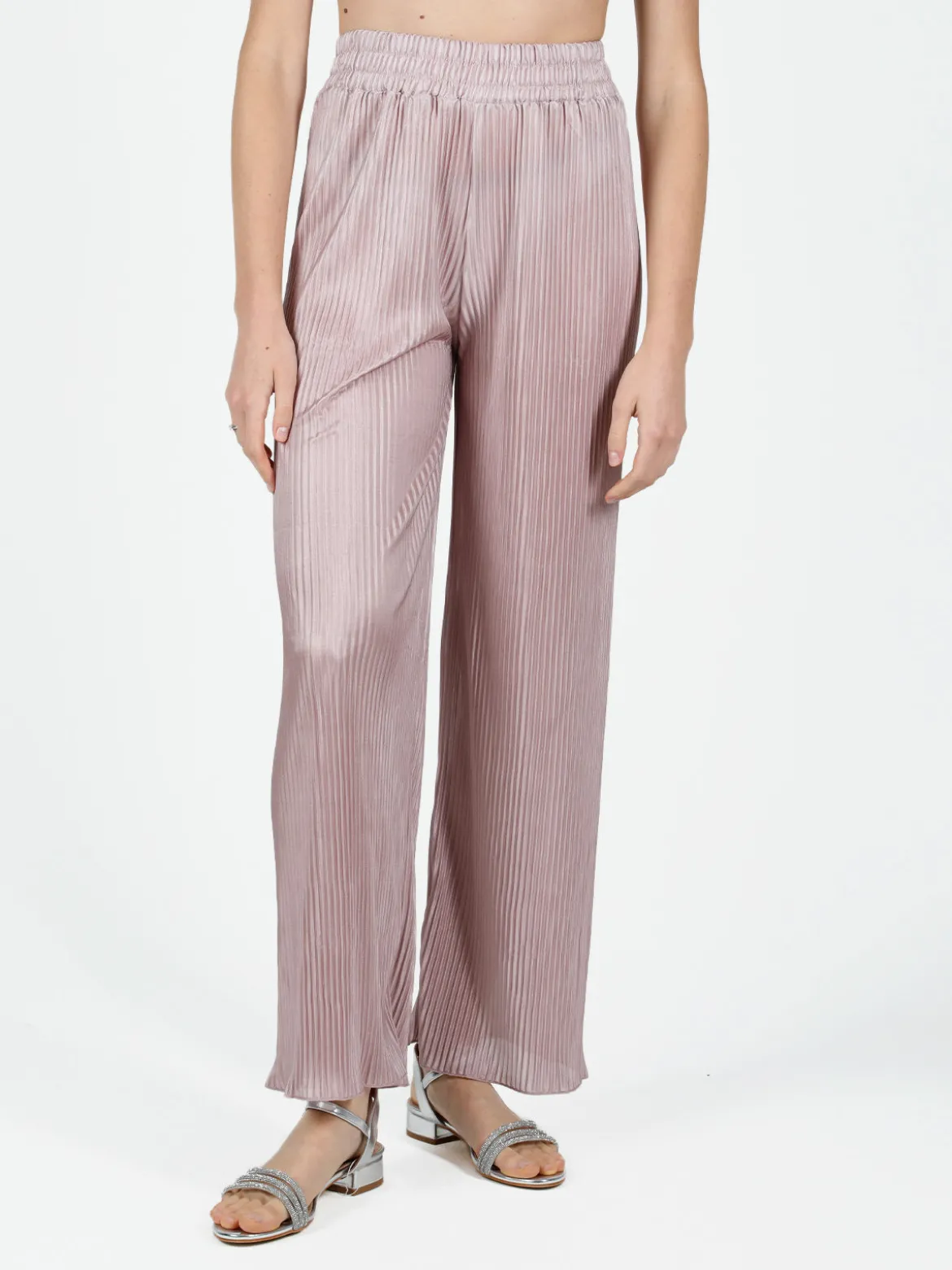 Gladys Pantaloni donna leggeri a palazzo plissettati