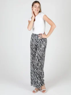 Gladys Pantaloni donna leggeri a palazzo zebrati