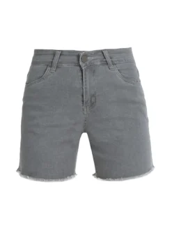 Gladys Shorts donna in jeans con finale sfrangiato