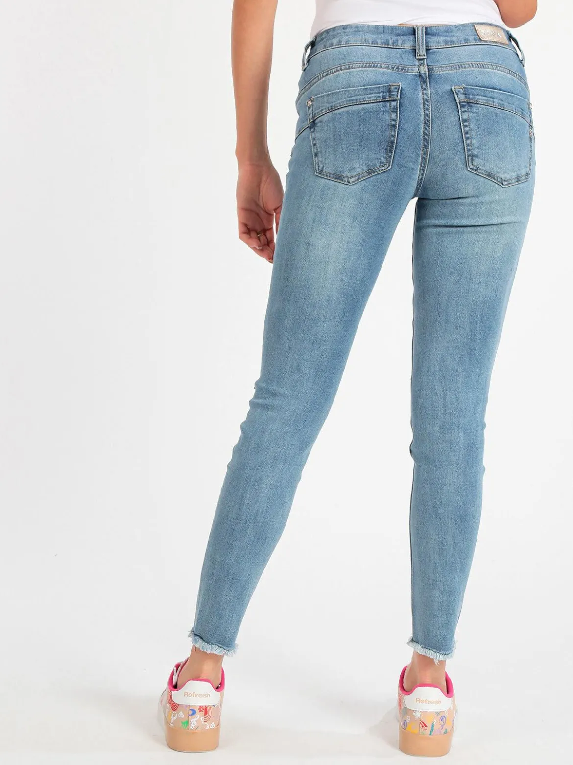 Griffai Jeans donna skinny con strappi