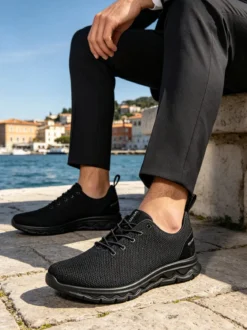 Grisport Sneakers da uomo in maglia con lacci elastici