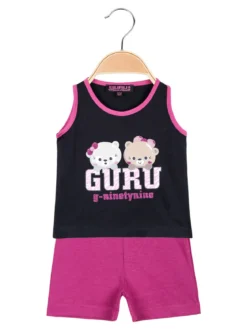 Guru Completo corto da neonata in cotone
