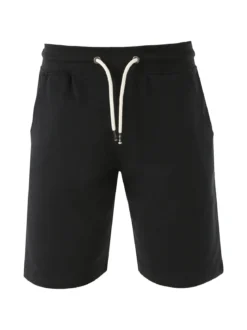 Guy Bermuda da uomo in felpa con coulisse - nero