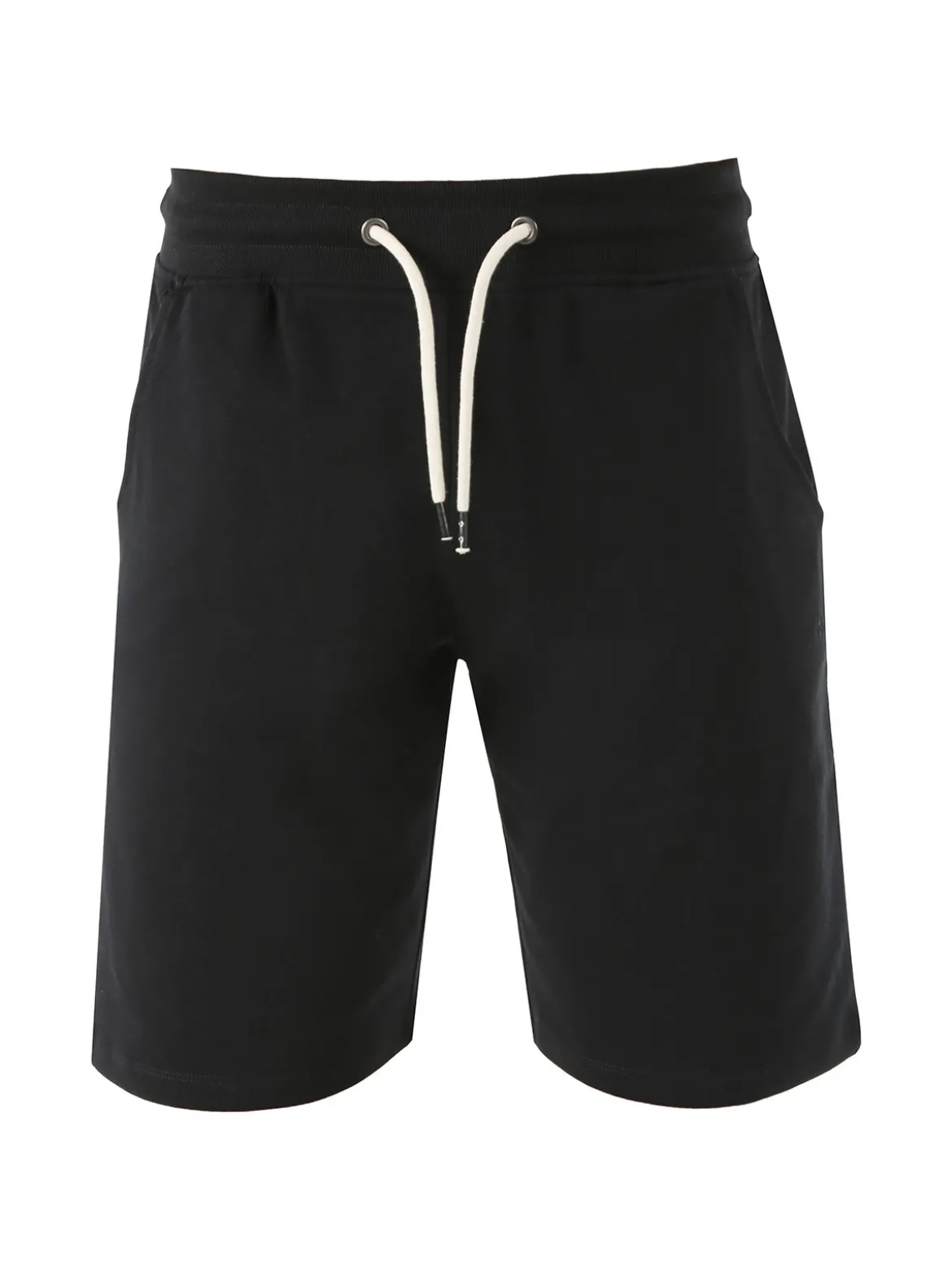 Guy Bermuda da uomo in felpa con coulisse - nero