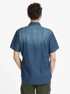 Guy Camicia di jeans da uomo a maniche corte