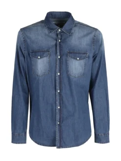 Guy Camicia in jeans da uomo a maniche lunghe