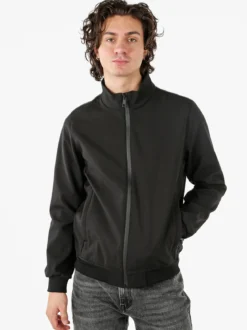 Guy Giacca da uomo con zip e interno in pile - nero