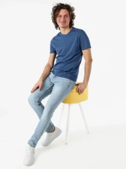 Guy T-shirt girocollo da uomo in cotone - jeans