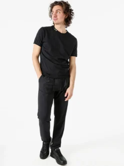 Guy T-shirt girocollo da uomo in cotone - nero