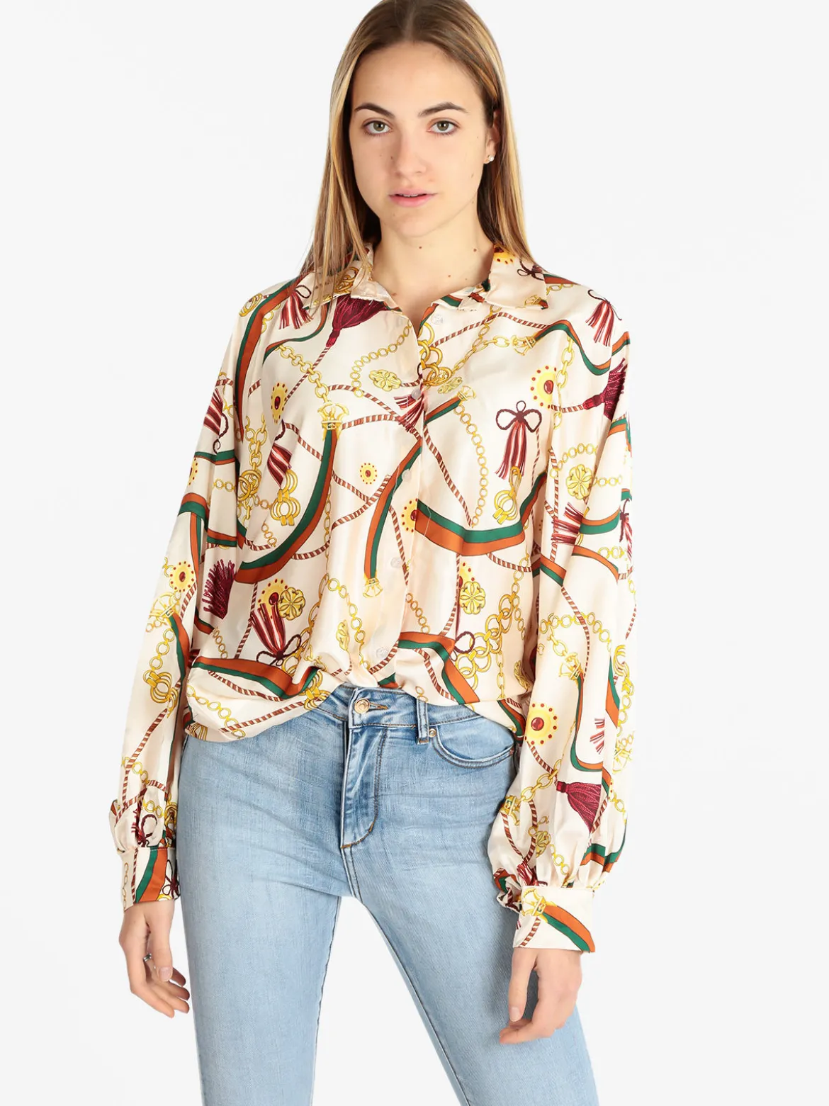 Hdl Milano Maxi camicia donna con stampe