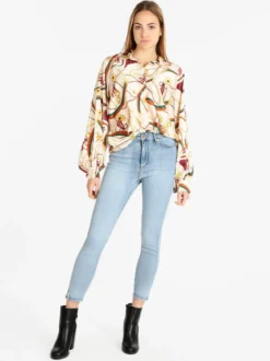 Hdl Milano Maxi camicia donna con stampe