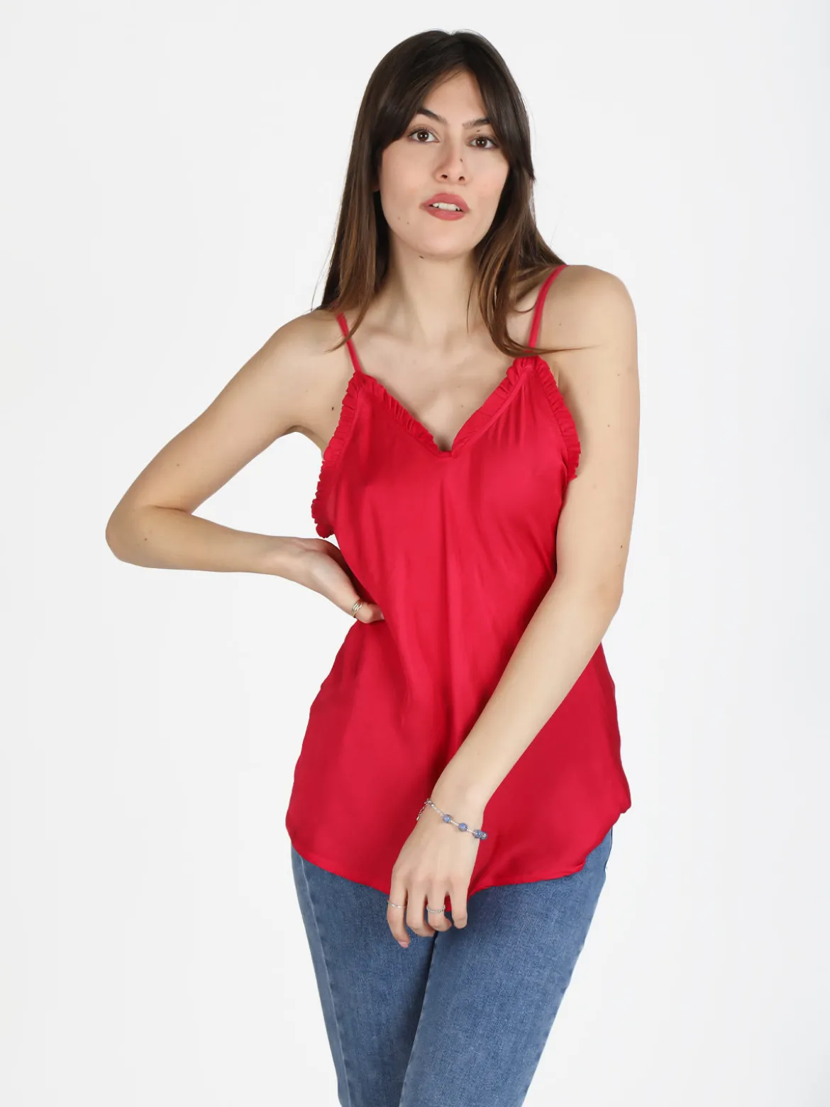 Hdl Milano Top donna con scollo a V