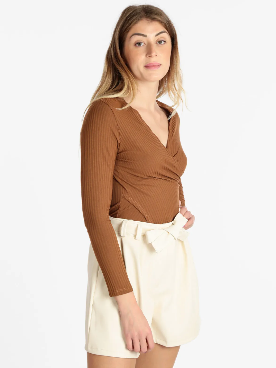 Hdl Milano T-shirt donna scollo a portafoglio