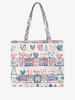 Hernan Borsa shopper della spesa con stampe - beige