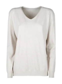 Honey Winter Pullover donna in maglia con scollo V
